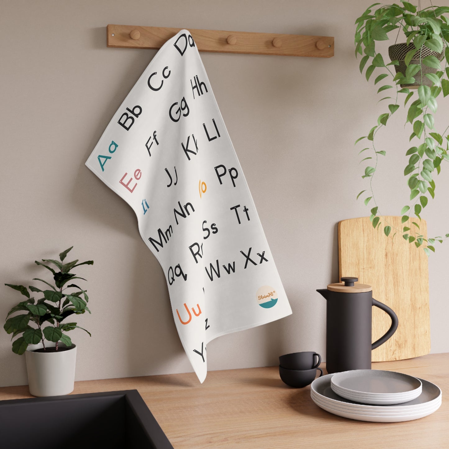 Strive Hi Alphabet Tea Towel