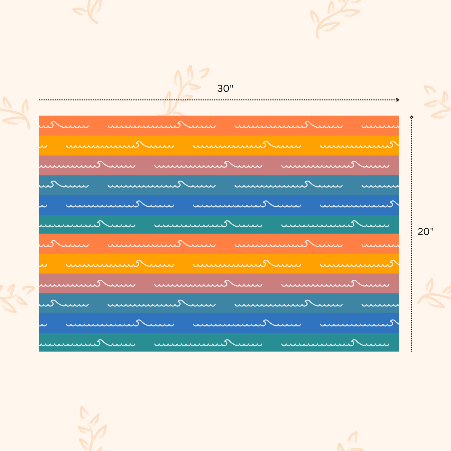 Colorful Sunset Waves Wrapping Paper