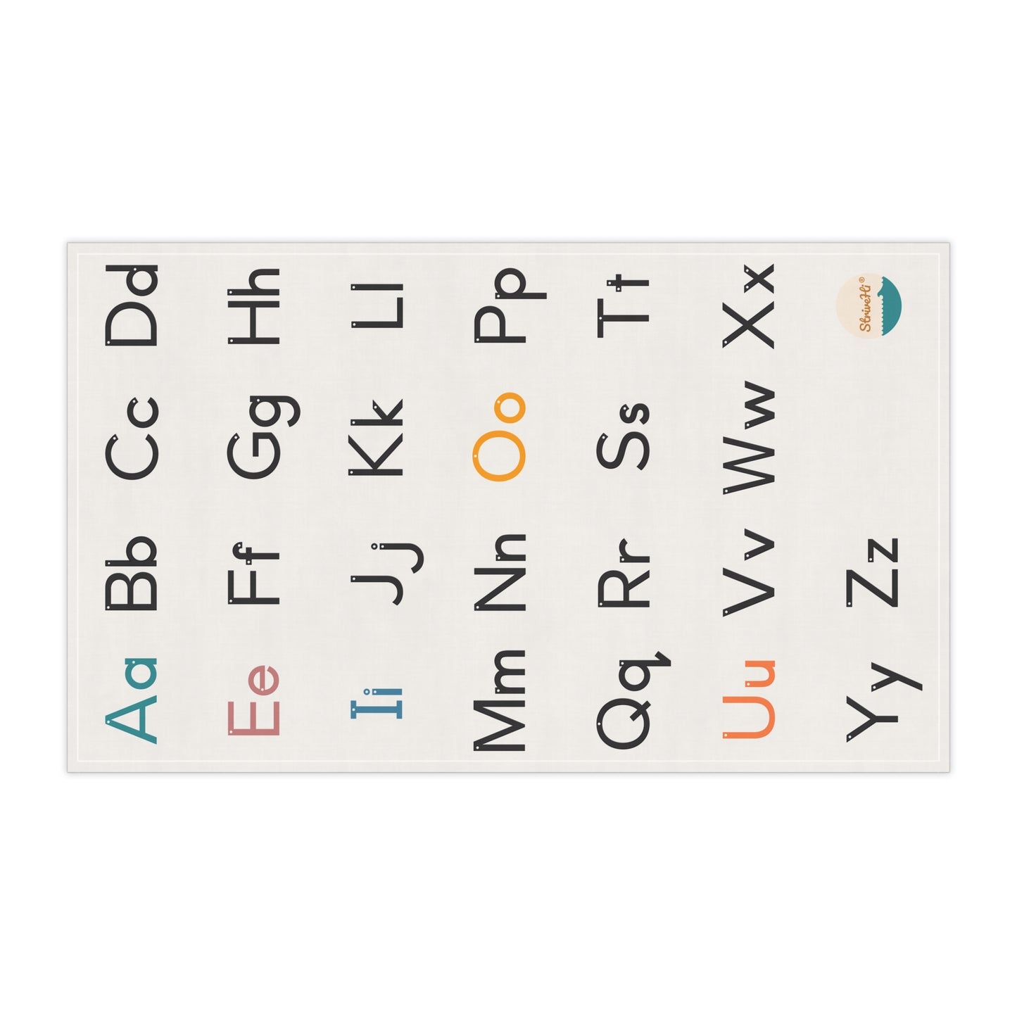 Strive Hi Alphabet Tea Towel