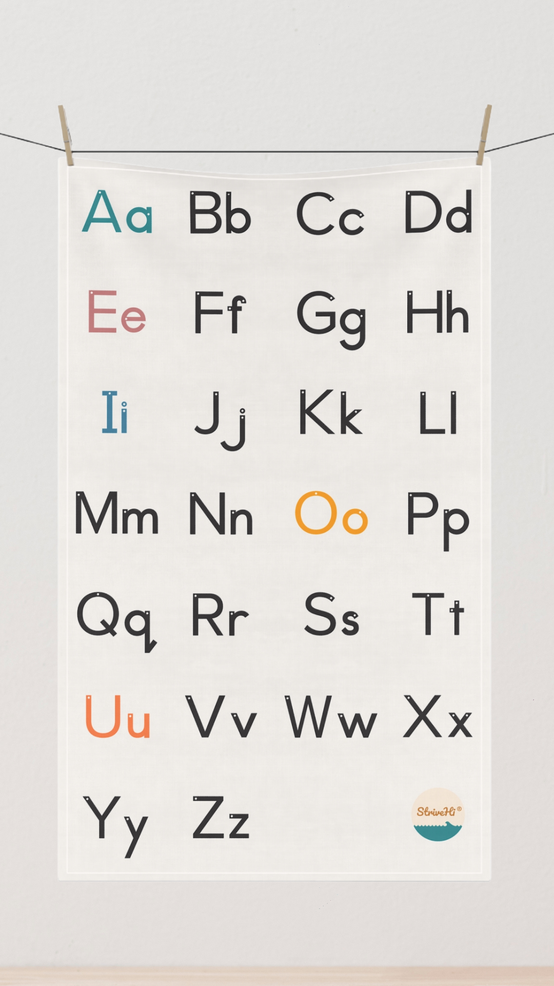 Strive Hi Alphabet Tea Towel