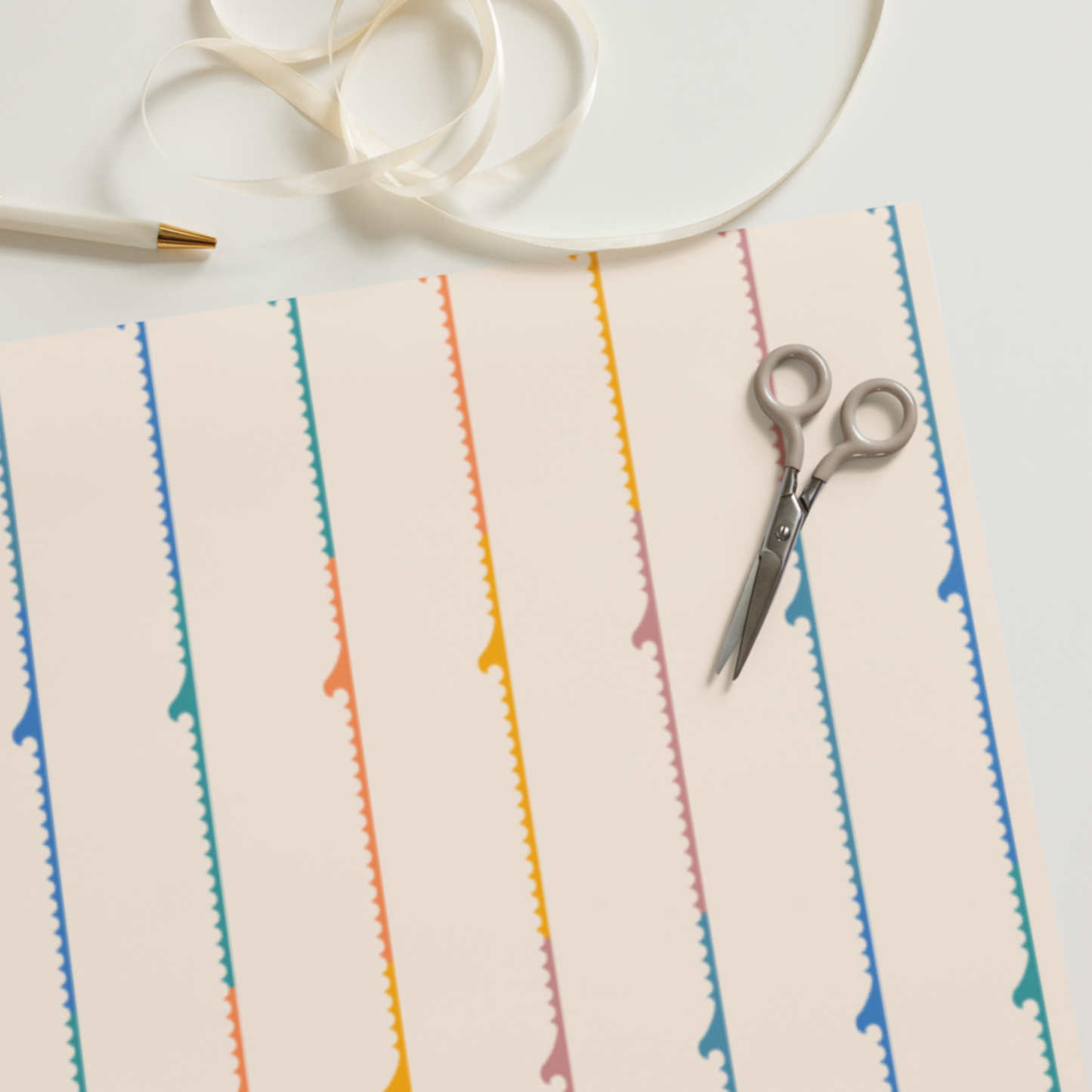 Colorful Stripe Wave Wrapping Paper