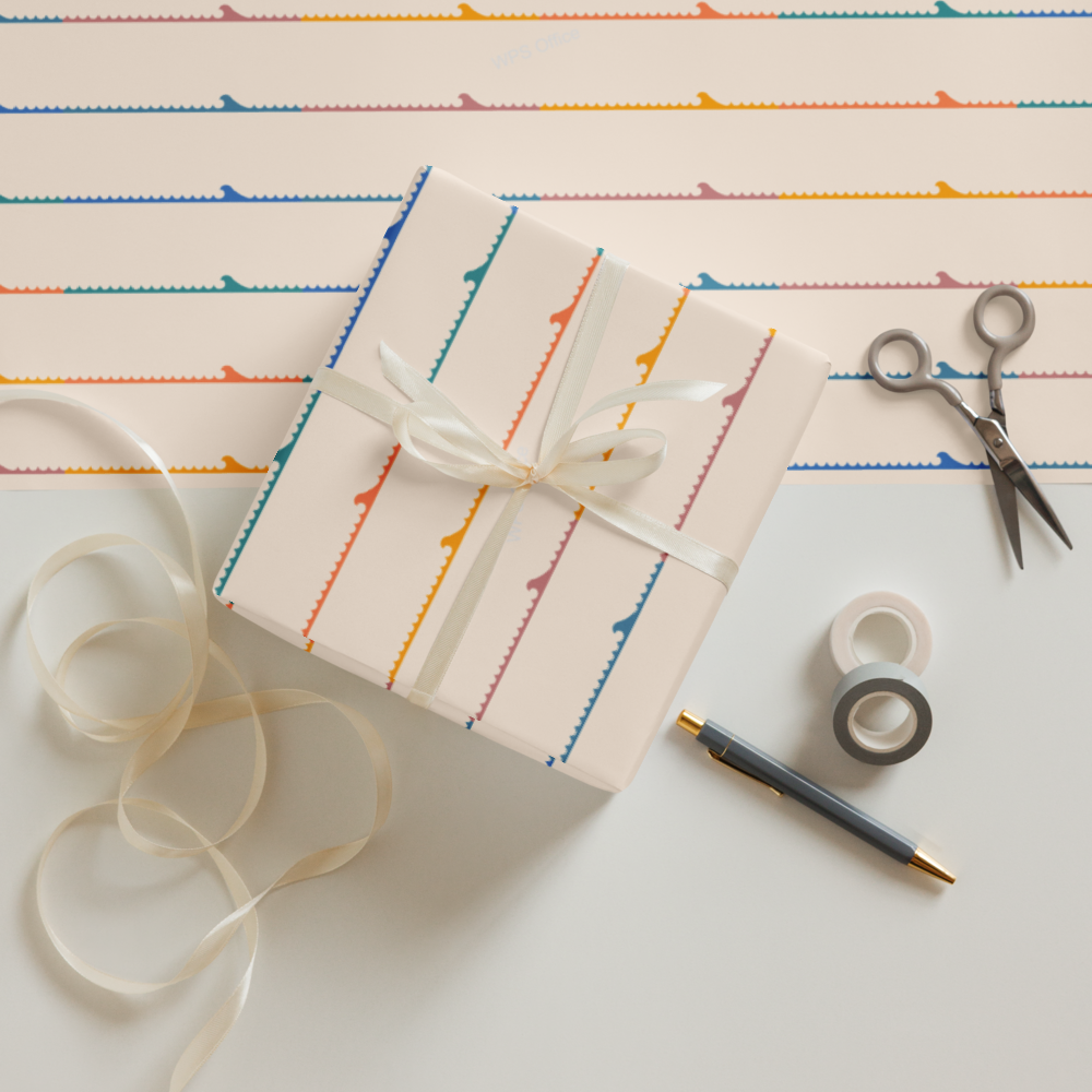 Colorful Stripe Wave Wrapping Paper
