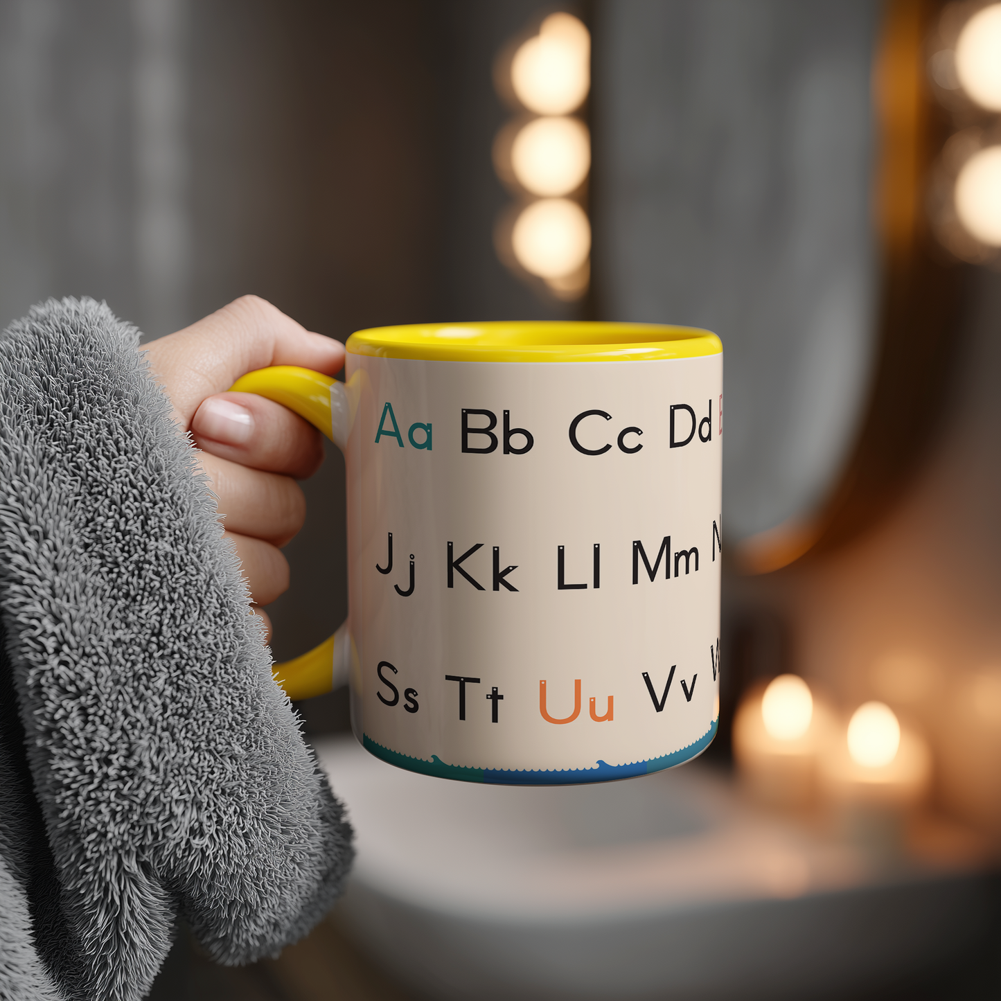 Upper and Lowercase Alphabet Mug