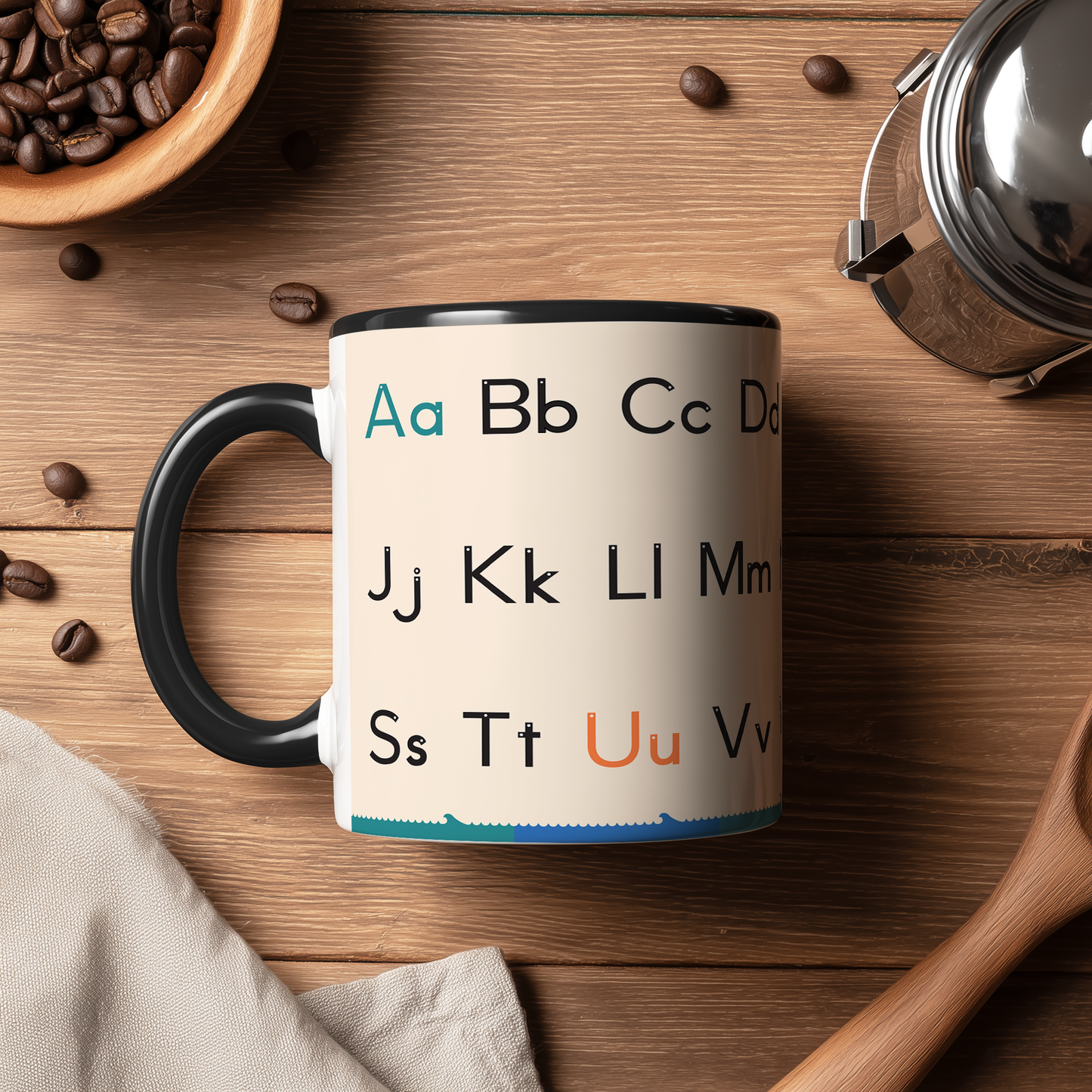 Upper and Lowercase Alphabet Mug