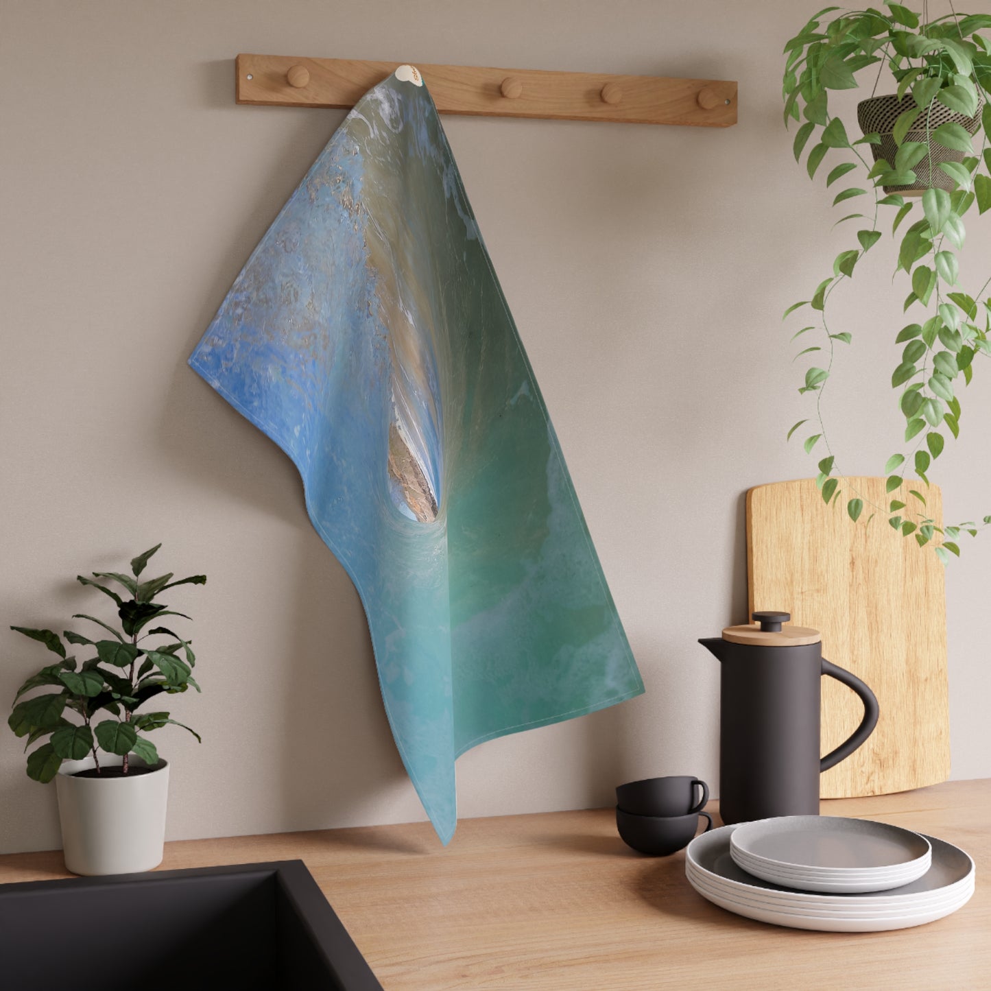 Peak-a-Boo Wave Tea Towel