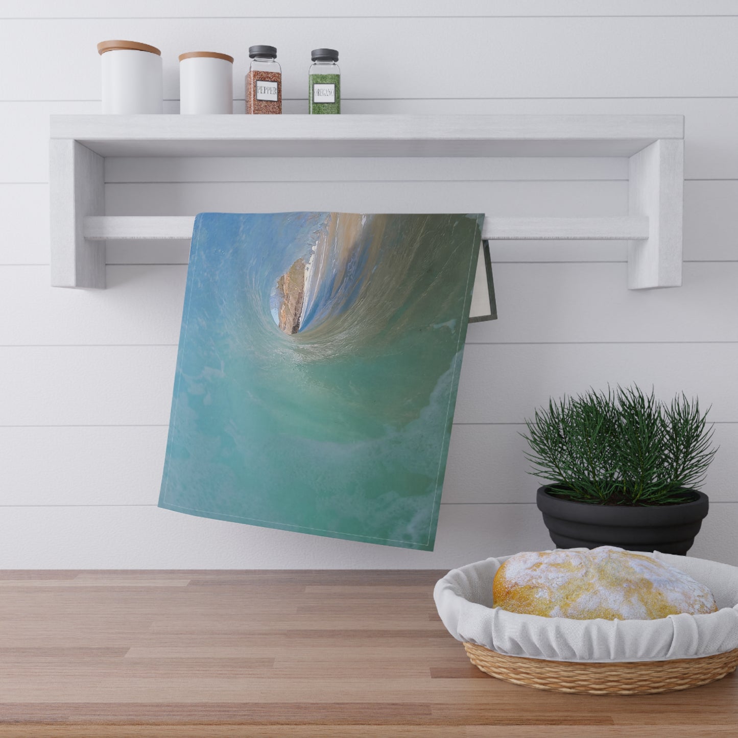 Peak-a-Boo Wave Tea Towel