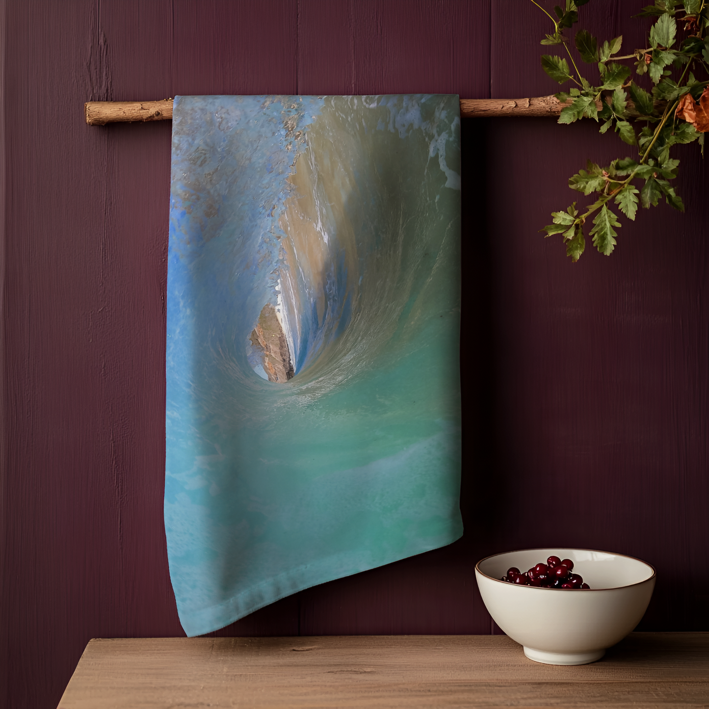 Peak-a-Boo Wave Tea Towel