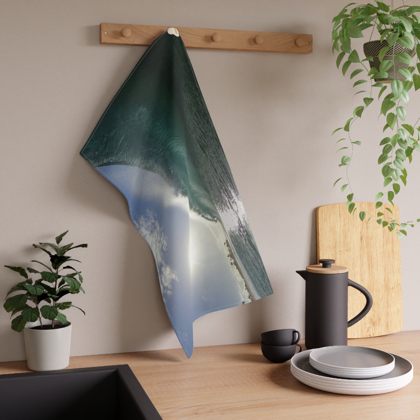 Sun Burst Wave Tea Towel