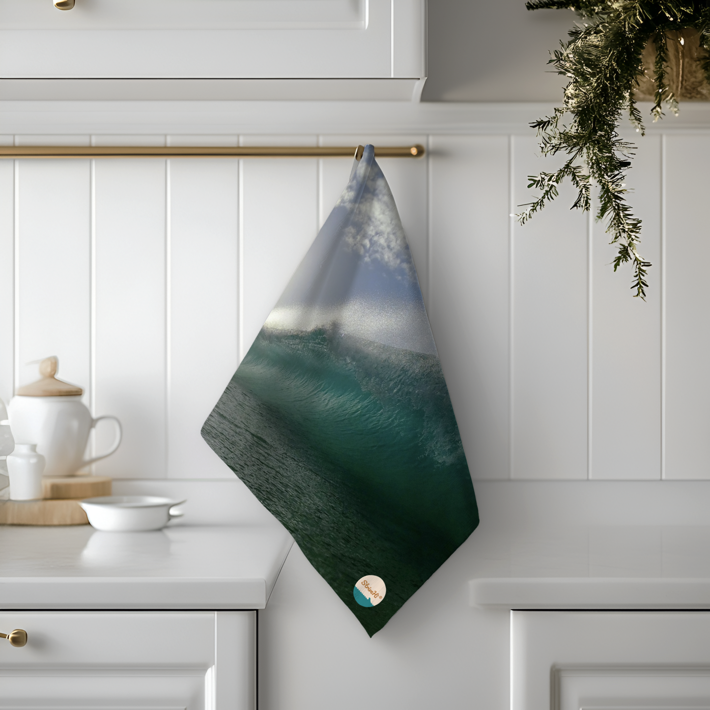 Sun Burst Wave Tea Towel