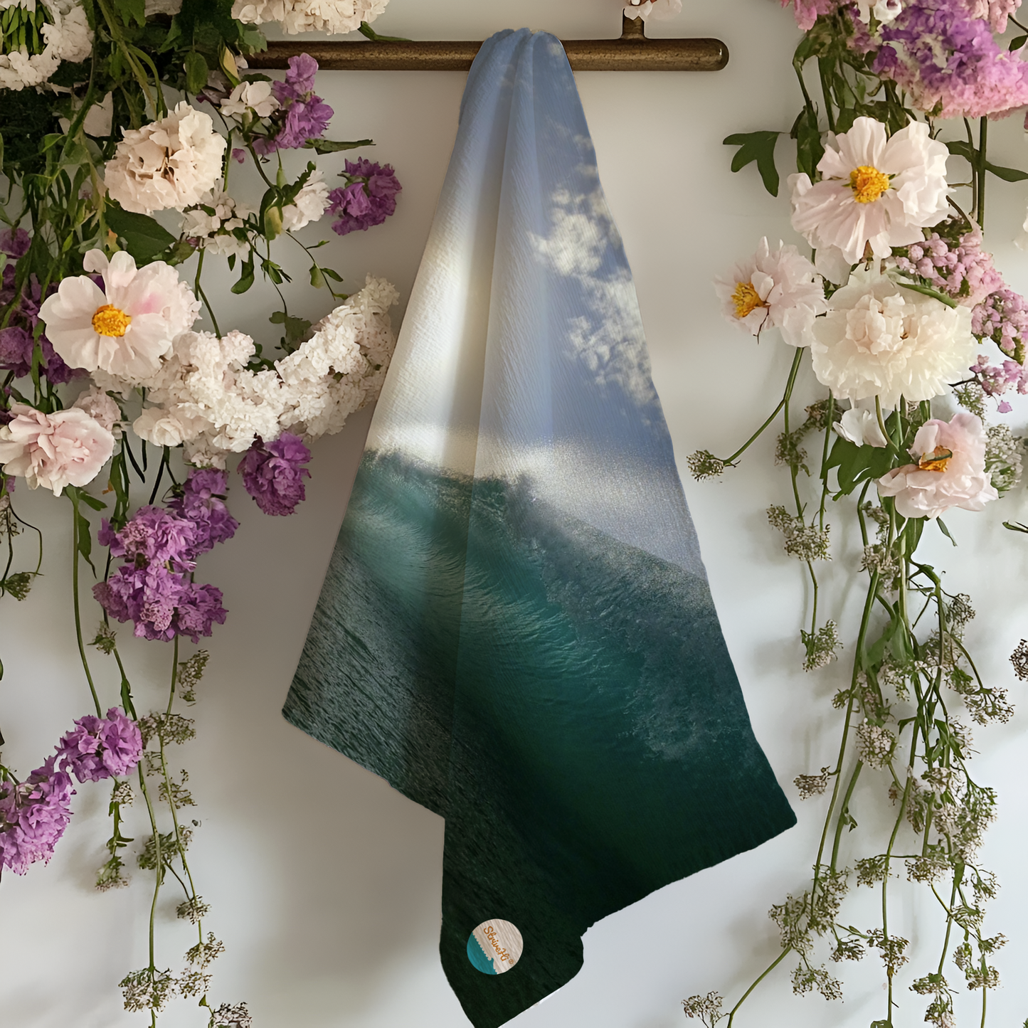 Sun Burst Wave Tea Towel