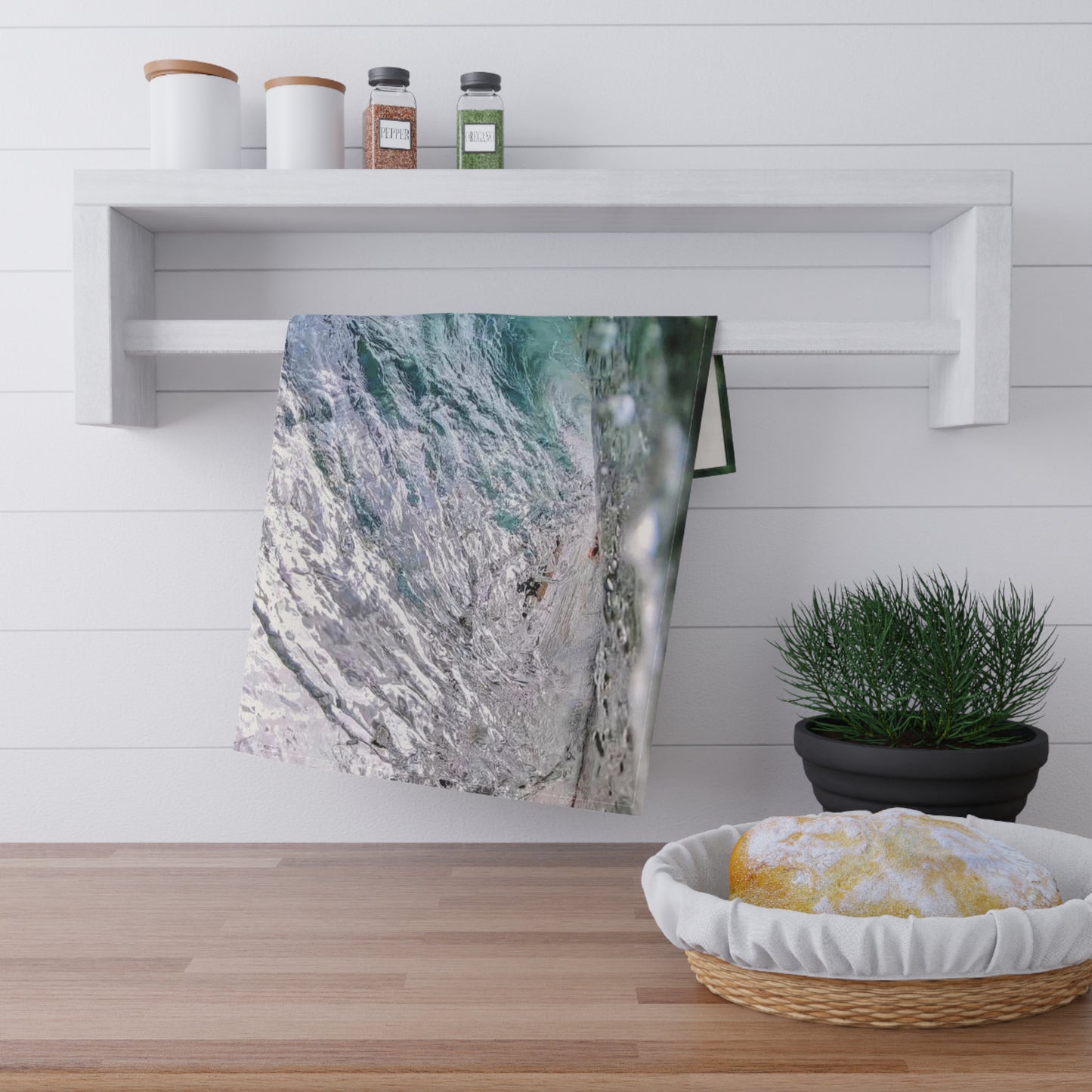 Glassy Wave Tea Towel