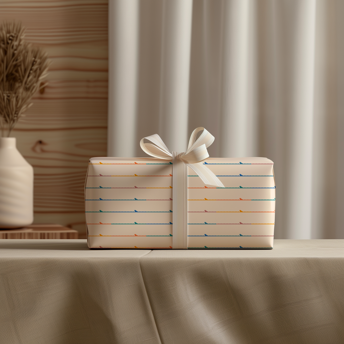 Colorful Stripe Wave Wrapping Paper