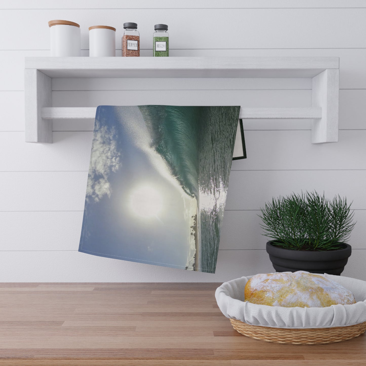 Sun Burst Wave Tea Towel
