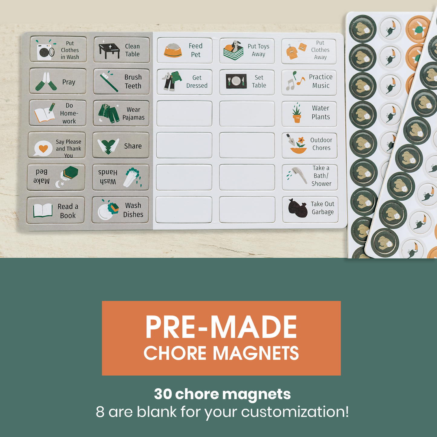Tropical Animals Chore Chart
