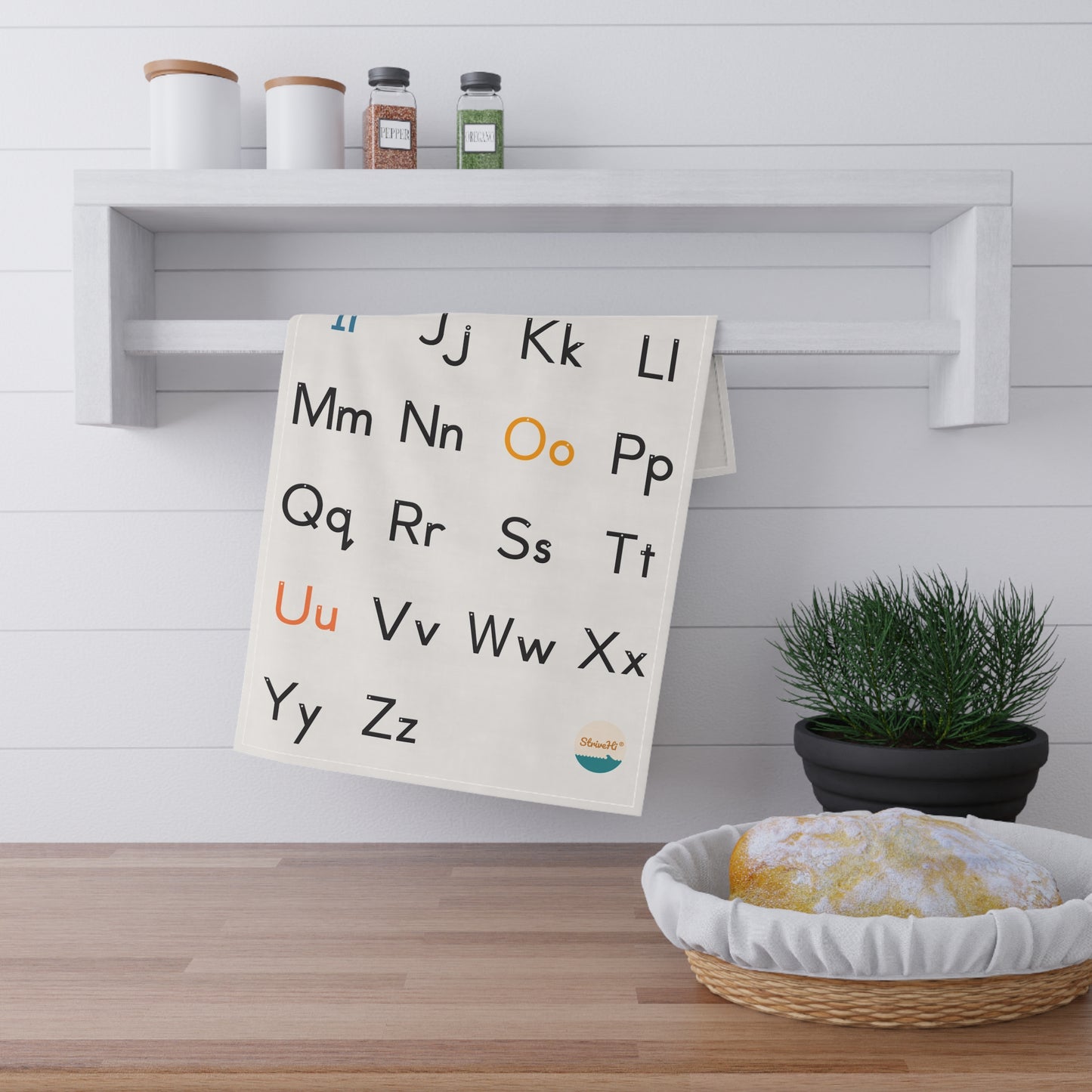 Strive Hi Alphabet Tea Towel