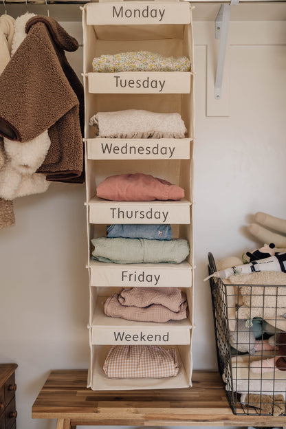 Weekly Linen Clothes Organizer