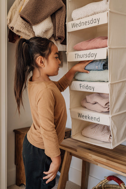 Weekly Linen Clothes Organizer