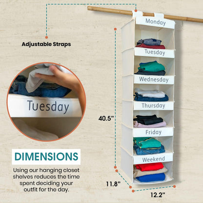 Weekly Linen Clothes Organizer