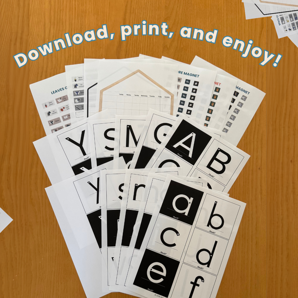 Montessori-Inspired Sandpaper Letters + Daily Routine Chart Bundle | Printable Digital Download