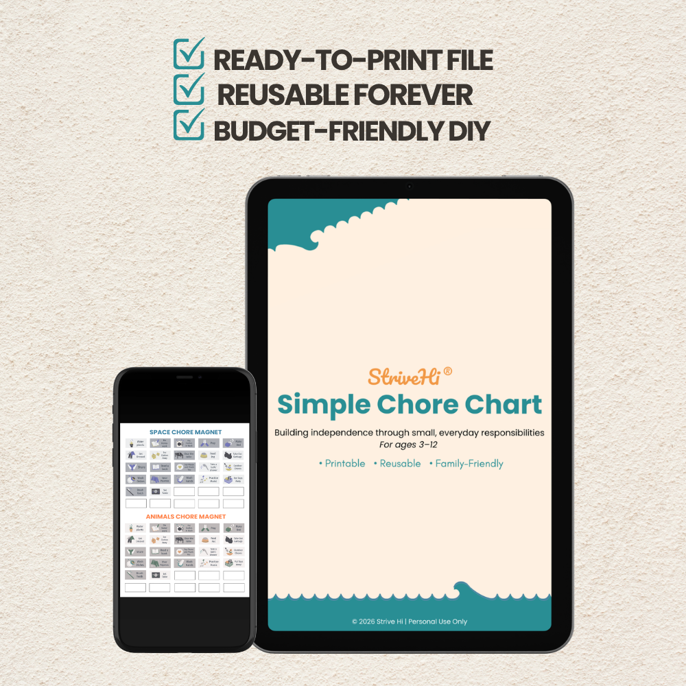 Daily Routine Chart for Kids — Printable Chart System