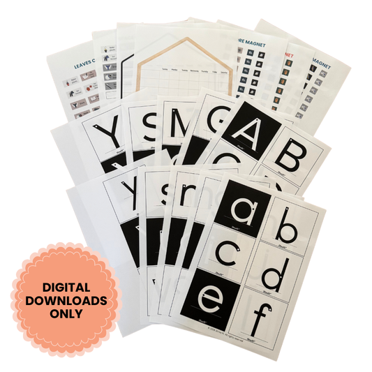Montessori-Inspired Sandpaper Letters + Daily Routine Chart Bundle | Printable Digital Download