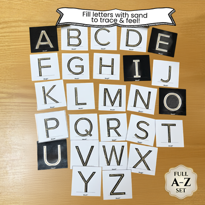Printable Sandpaper Letters — Alphabet Tracing Cards